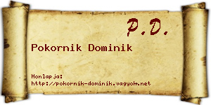 Pokornik Dominik névjegykártya