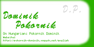 dominik pokornik business card